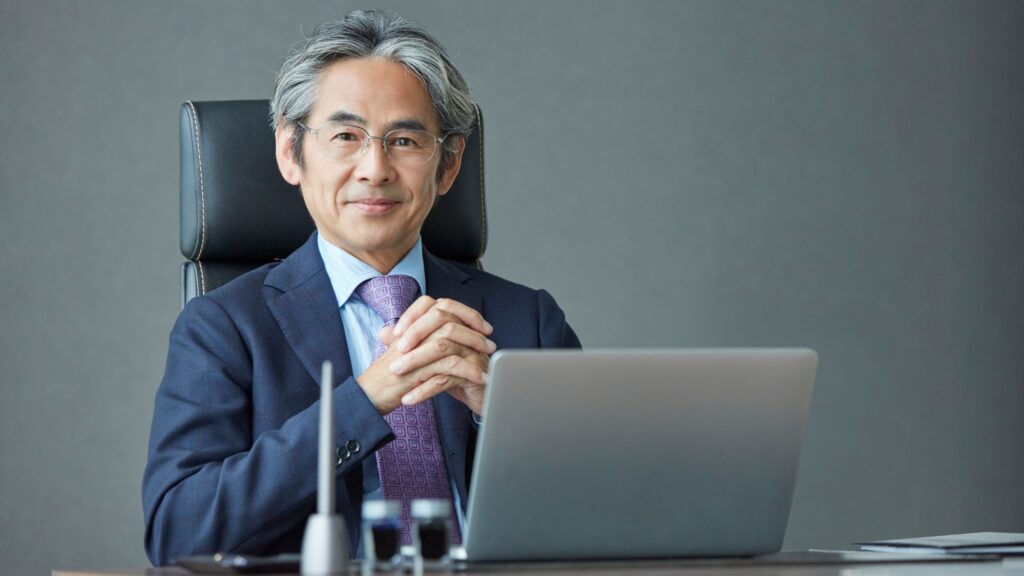 Professional man at a desk.